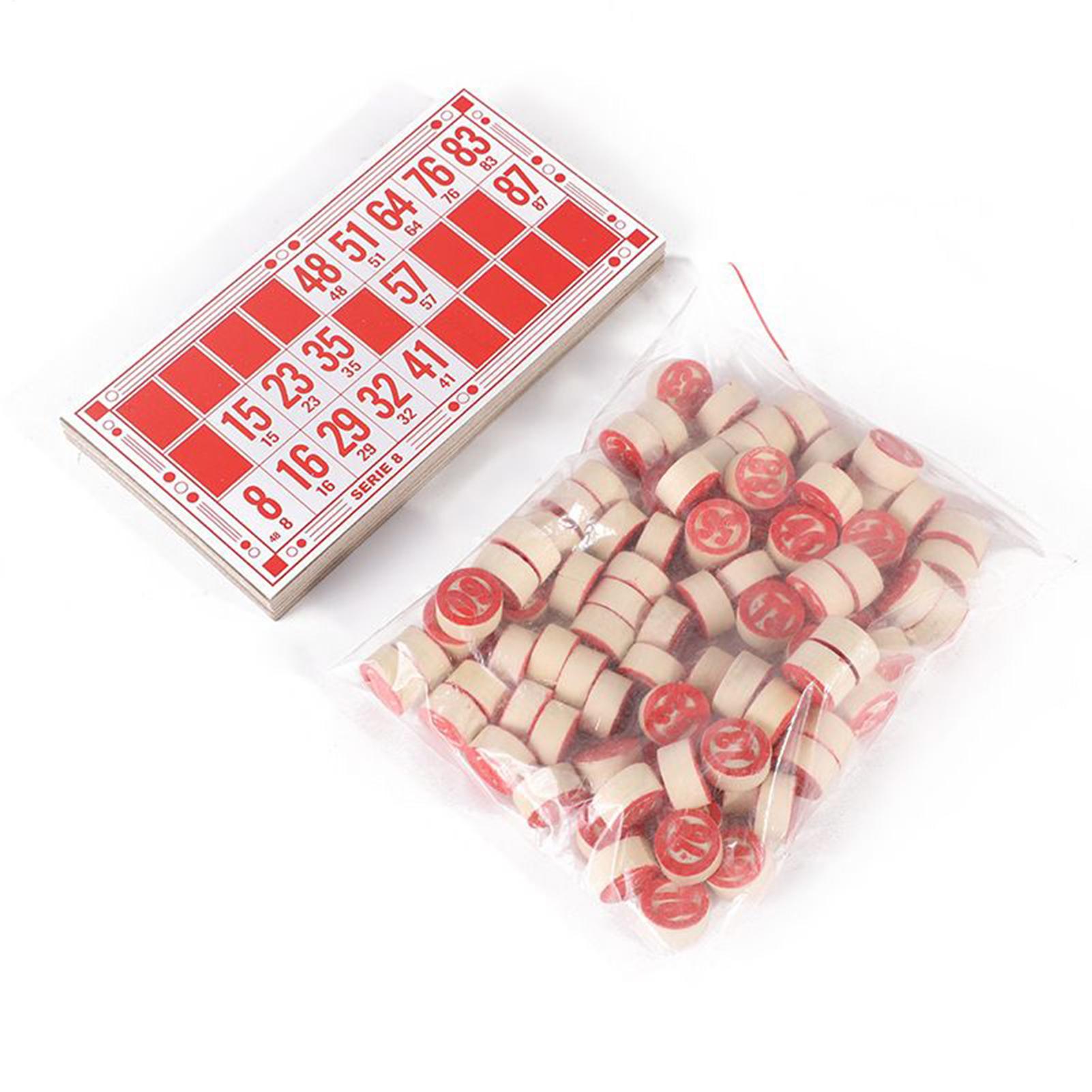 Play Friends Party Games - Conjunto de bingo vintage de madeira,