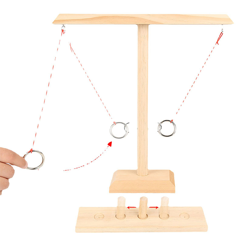 Party Games Jogos De Tabuleiro - Madeira Ring Toss Game Table Hook,